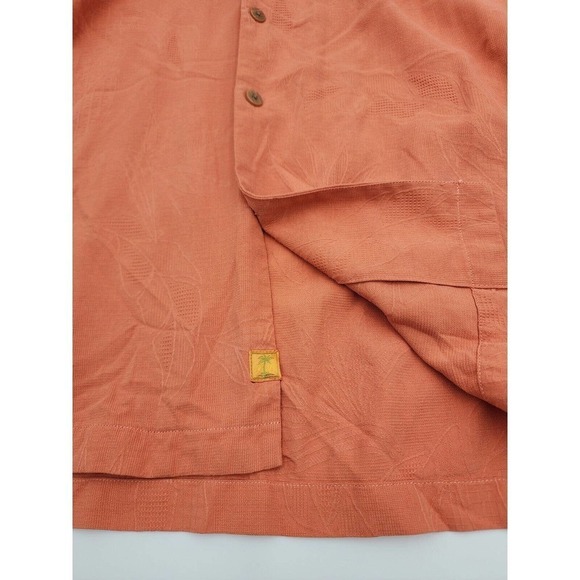 Tommy Bahama Mens Coral 100% Silk Short Sleeve Button Down Hawaiian Shirt XL - Picture 8 of 15
